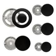 Gas Stove Burner Caps, Gas Stove Burner Caps Set 5 PS, Burner Caps Compatible For SABAF Stove Top Covers Replacement BlackSilver