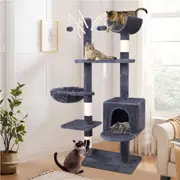 BEASTIE Cat Tree Scratching Post Grey 145cm