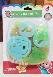 CoComelon Glow in the Dark Stars Peel & Stick 50 Shapes Kids Toddler Room Decor
