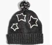 starry pom-pom beanie
