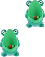 Healvian 2pcs Cartoon Frog Urinal Trainer for Boys Wall-mounted Potty for Boys and Girls Material Fun Design to Encourage Independent Toilet Use for Home and Travel