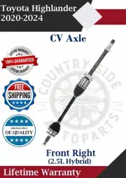 OE Front Right CV Axle For 2020-2024 Toyota Highlander 2.5L Hybrid Lifetime W.
