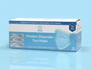 50pcs Litepak Premium Disposable Face Mask 3-Ply SOFT Comfort Earloops Blue