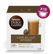 NESCAFE DOLCE GUSTO CAPSULES - CAFE AU LAIT INTENSO - 16 PODS = 16 COFFEE -
