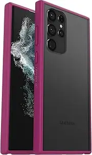 [Otterbox] React Series Shockproof and Drop Proof Mobile Phone Protective Thin Case for Samsung Galaxy S22 Ultra, Clear/Pink