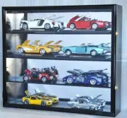 ​1/18 Scale Diecast Car Display Case Cabinet Box Wood Memorabilia Cars Mirror