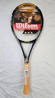 NOS Wilson Blade Comp Tennis Racket 4 3/8" Strung MP 100 Sq In. Black / Gold