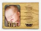ALEC Personalized Name Profile Laser Engraved Wood Picture Frame Magnet
