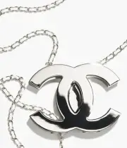 RARE New CHANEL MICRO BAG Pendant Crossbody NECKLACE Silver C25 $5500