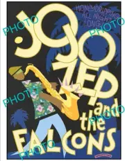 OLD LARGE HISTORIC PHOTO JO JO ZEP & THE FALCONS TOUR POSTER 1980s