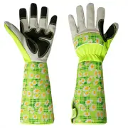 Women's Long Floral Garden Gloves - Thorn-Proof & Breathable for Pruning