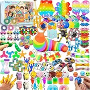 Fidget Toys Set, 110 Pcs Party Favors Stress Relief Sensory Toy Set for Kids & Adults, Goodie Bags Fillers for Kids Birthday Party, Easter Basket Stuffers, Classroom Prizes, Treasure Box Toys