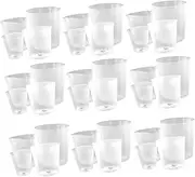 BESPORTBLE 36pcs Transparent Nursery Cup Container House Succulent Plant Planter Miracle Artificial Plants Tree Inserts for Orchid Containers Teapot Clear Terracotta Pots Plastic