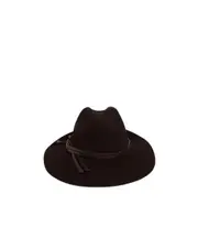 Golden Goose Deluxe Brand Curved Wide Brim Fedora Hat S,M Black