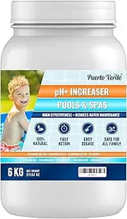 Puerto Verde • 1.75 kg pH Lifter for Pools and spas. pH Plus Regulator in granular Form. Hermetic Bucket. Includes dosing Cup. European Production