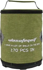Golf Ball Bag Pouch,Large Capacity Golf Ball Cylinder Pouch with Zipper - Portable Foldable Storage Pouches, Lightweight Golf Sack for Golf Ball, Pingpong