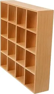 TOYANDONA Cute Room Decor Miniature House Accessory Set 1:12 Scale Miniature Wooden Storage Rack Bookshelf