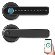 Aoresac Fingerprint Door Knob Keypad Keyless Entry Door Lock For Bedroom O9I6