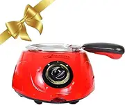 Total Chef Fondue Set, Chocolate Melting Pot, 8.8 oz (250 g), Electric Melter for Chocolate Melts, DIY Candy Maker with 32-Piece Accessory Kit for Dessert, Special Occasion, Birthday Party (Red)