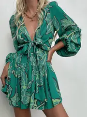 Fiora Tie Front Mini Dress