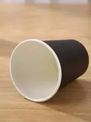 Single Wall 8 Oz 230ml Black Disposable Cold Warm Paper Cup Shot Tasting Wall