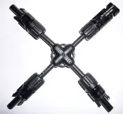 MC4 "X" M/F/F/F Solar Panel Cable Branch Connector Made In USA UL Listed