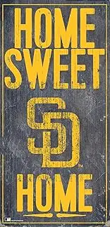 MLB San Diego Padres Unisex San Diego Padres Home Sweet Home Sign, Team Color, 6 x 12