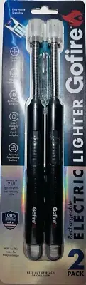 GOfire ARC E-Lighter Flexible Long Neck Rechargeable USB-C 2 pk. Black