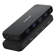 HDMI KVM Switch, 4K@30Hz KVM Switch 2 PC 1 Monitor, 4 USB 3.0 HDMI Switches f...