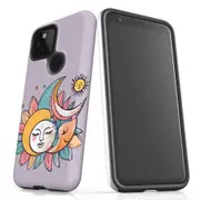 For Google Pixel 4a 5G Tough Protective Cover, Sleeping Moon