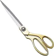 10.5 inch Fabric Tailors Scissors Copper Stainless Steel Sharp Dressmaker Scissors Strong Long Large Kitchen Scissors Heavy Duty Multi Purpose Shears for Sewing Craft Kitchen Office (Golden)