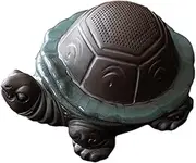 Dualoai Tea Pet Ornament with Tea Strainer Decoration Tea Room Desktop Clay Tea Infuser Collections Turtle Statue Turtle Figurine