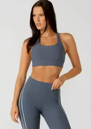 [Lorna Jane] Amy Maximum Support Sports Bra in Grey, Size - 2XL 2XL Dark Powder Grey