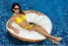 Pool Swim Donut Lounger Lounge Chair Swim Sportz Floating Beach Inflatable