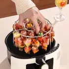 Stainless Steel Vertical Grill Rack Skewer Holder Air Fryer Accessory _ha