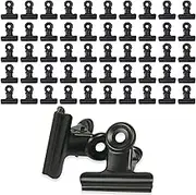 Black Small Bulldog Paper Clips, Pack of 50 Multi-Function Clip for Clips, Mini Metal Clips, Clips for Bags, Letter Clips for Photos, Office and Kitchen.