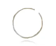 Culturesse Elio Artisan Solid Bangle Bracelet Rhodium Plating Jewellery Silver