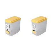 2x Locknlock 1.6L Cat/Dog Pet Flip Top Lid Food/Treats Storage Container Yellow