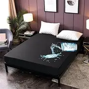 Sheet,Stretch to 46CM Fitted Deep Pocket,Premium Waterproof Mattress Protector, Soft Mattress Pad Cover (Queen)