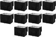 uxcell Pizza Carrier Insulated Bags, 10 Pcs Carrier Insulated Pizza Bags for Carry 16"x10"x13" Hot Food Insulated Grocery Bags Camping Outdoor Family Party, Black