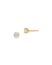 Diamond Round Tulip Stud Earrings in 14K Yellow Gold, 0.75 ct. t. w.