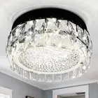 Flush Mount Crystal Ceiling Light, Dimmable LED Ceiling Light Fixture Closet ...