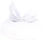 [N\A] NA Summer hat Ladies Sun hat Sun hat Solid Color Anti-Ultraviolet Elastic Hollow top Sun hat Casual hat White