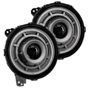 Oracle compatible with Jeep Wrangler JL Oculus Bi-LED Projector Headlights- Grap