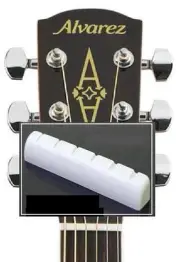 FREE SHIPPING GeetarGizmos SLOTTED BONE NUT for Alvarez Guitar