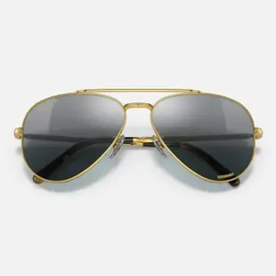 【RayBan 雷朋】飛行員偏光康目色太陽眼鏡(RB3625-9196G6 62mm 偏光康目色鏡片)