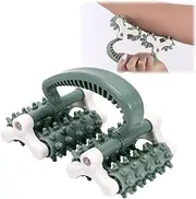 olelo Muscle Massage Roller Fascia and Anti Cellulite Roller Fat Blasting Release Mini Trigger Point Deep Tissue Myofascial Release Tool Massage Strap for Back, Neck, Waist, Legs (Black Green)