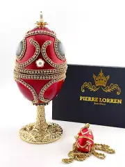 Pierre Lorren Faberge egg style 5th Anniversary NATURAL Musical Faberge egg GOLD