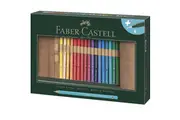 Faber-Castell 31pc Albrecht Durer Watercolour Artist Coloured Pencils Travel Roll Set WaterBrush