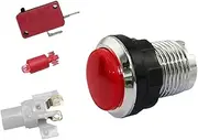 Arcade LED Illuminated Push Button,Arcade Machine Small Push Button with Light | Bright Visual Game Console Supplies for Bedroom, Living Room, and Internet Cafe
